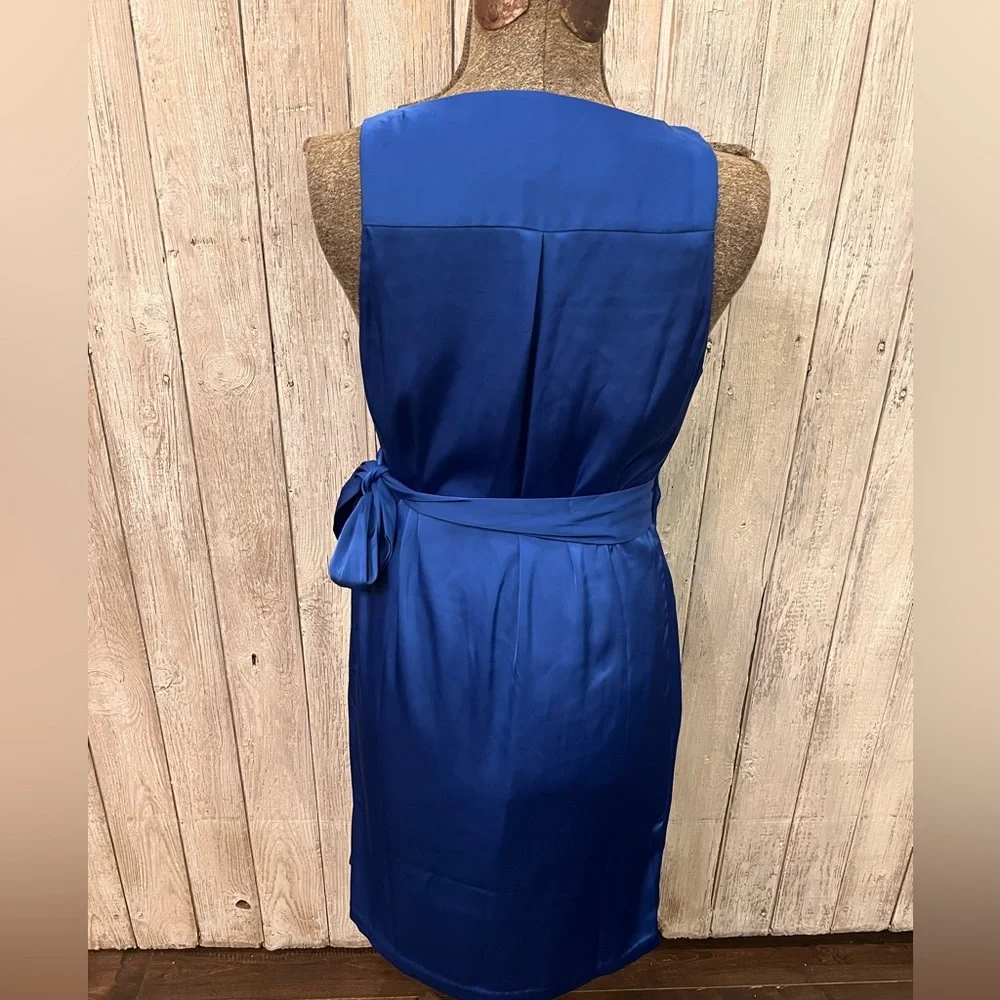Gap Elegant Blue Wrap Dress - Picture 7 of 8